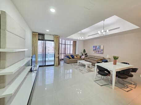 Bhd 550/month, Furnished, 3 Br, Gorgeous Flat | Bright | Balcony | Magnificent View | Beautiful Furniture | In Mahooz